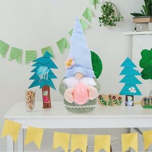 NWT Egg Holding Doll Spring Easter Bunny Figurine Swedish Gnome